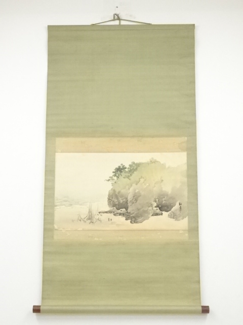 JAPANESE HANGING SCROLL / HAND PAINTED / SCENERY